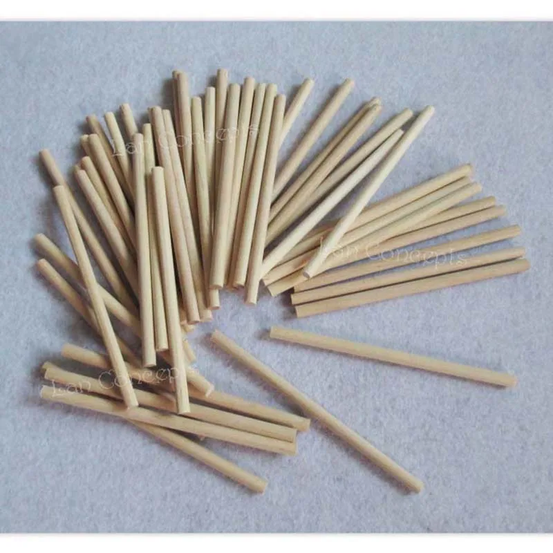 

100x5mm Wood Round Lollipop Popsicle Sticks Kids DIY Crafts Model Tools Ice Cream Stick - Natural Color 300pcs/lot