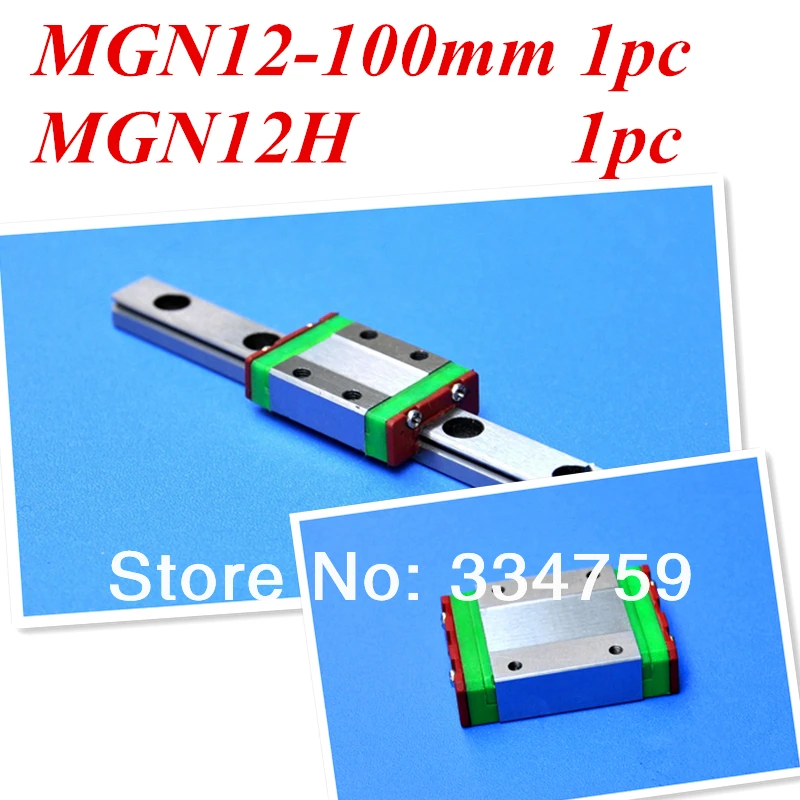 

12mm Linear rail guides MGN12 100mm miniature linear CNC rail with MGN12H linear block carriage CNC parts 3D printer parts