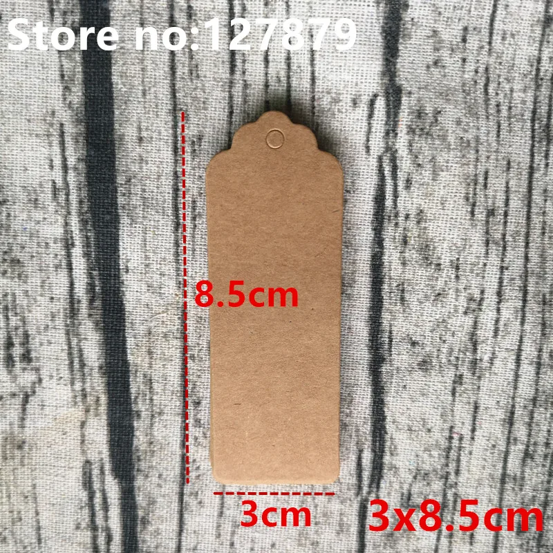 100 sztuk Kraft Paper multi-rozmiary metki ślub/dekoracja urodzinowa tag/mały prezent metka z ceną/biżuteria metka z ceną