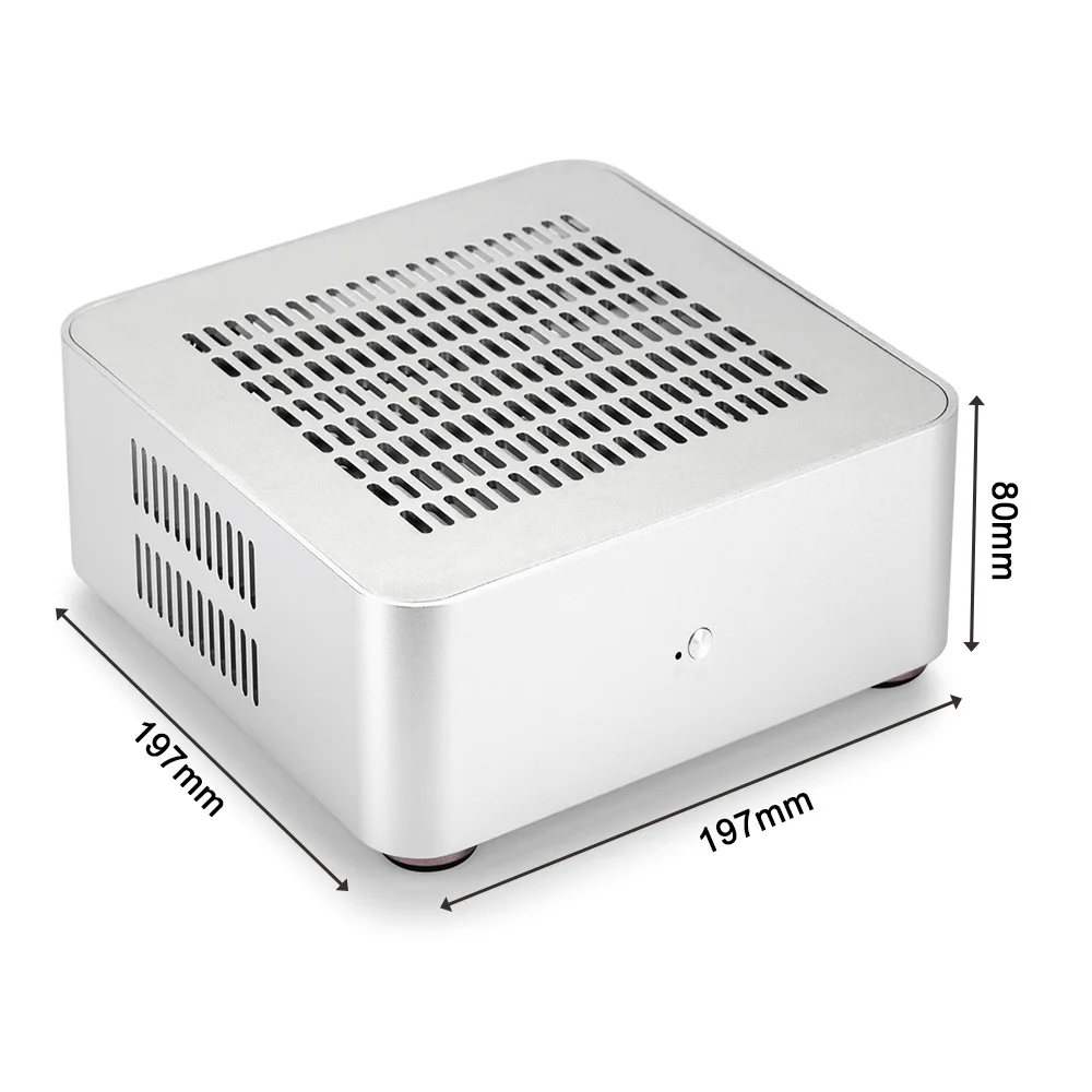 RGEEK L80S All Aluminum Chassis Small Desktop Computer Case PSU HTPC Mini-ITX PC Houses With Power Supply