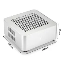 Mini Aluminum Desktop Computer Case with PSU #4