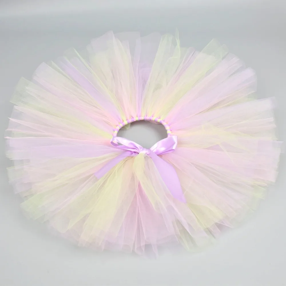 Baby Tutu Colorful Fluffy Tulle Skirt for Girls Birthday Party Costume Cake Smash Newborn Photo Props Toddler Tutus 0-5/6T