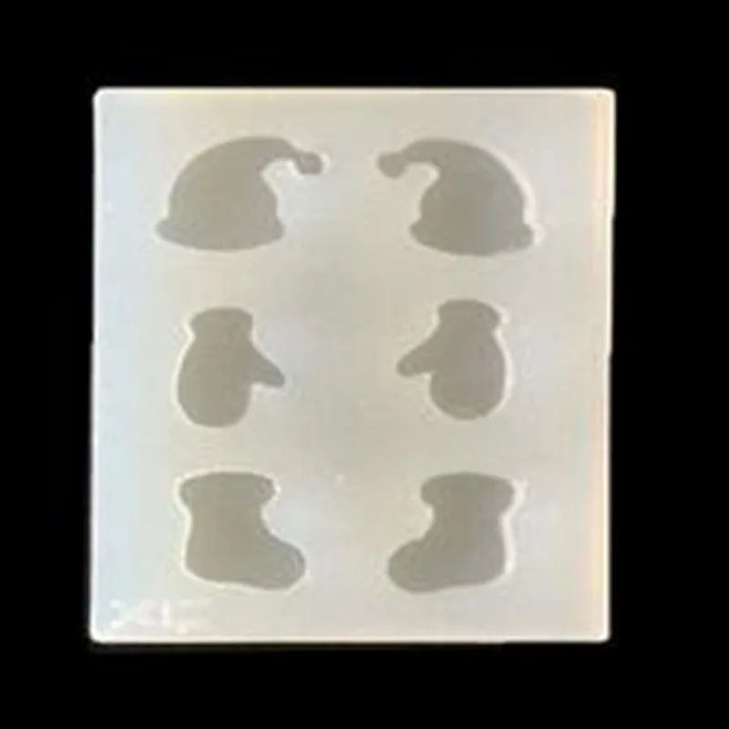 Mini molde de silicona transparente para piezas, herramienta Manual de resina epoxi, pendientes de copo de nieve de Navidad, 1 unidad