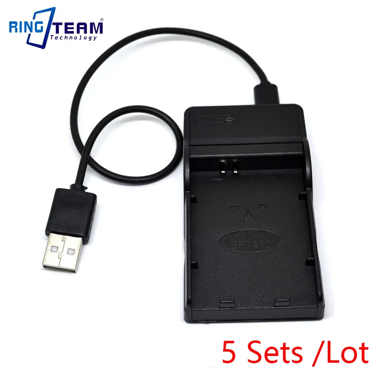 

5Sets/Lot ED-BP1410 BP-1410 BP1410 Battery USB Charger with 30CM USB Cable for Samsung Digital Cameras NX30 WB2200 and WB2200F