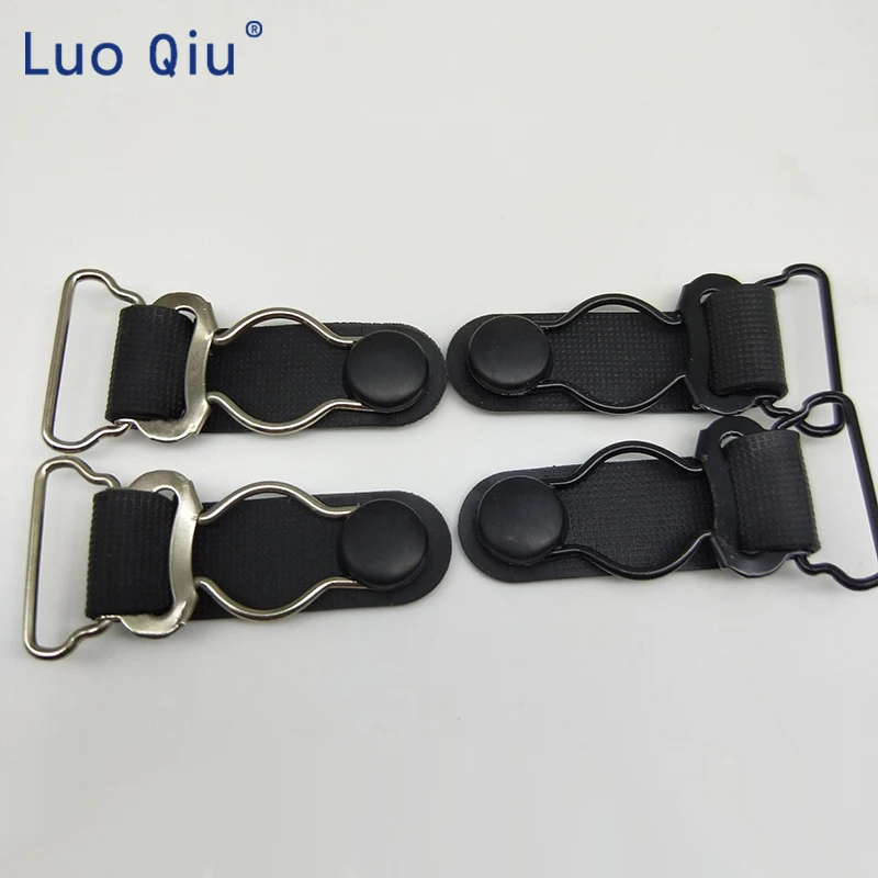 Chupete de Clip de metal con hebilla extraíble, accesorios para ropa, medias, liguero negro de Metal + PP, 100 unids/lote, 20mm, 0,8 pulgadas