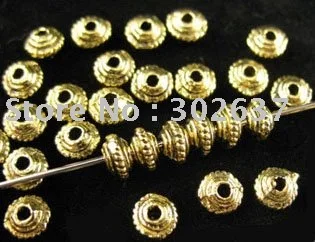 

FREE SHIPPING 1500pcs Antiqued gold plt tiny top spacer beads 4x3mm A149G