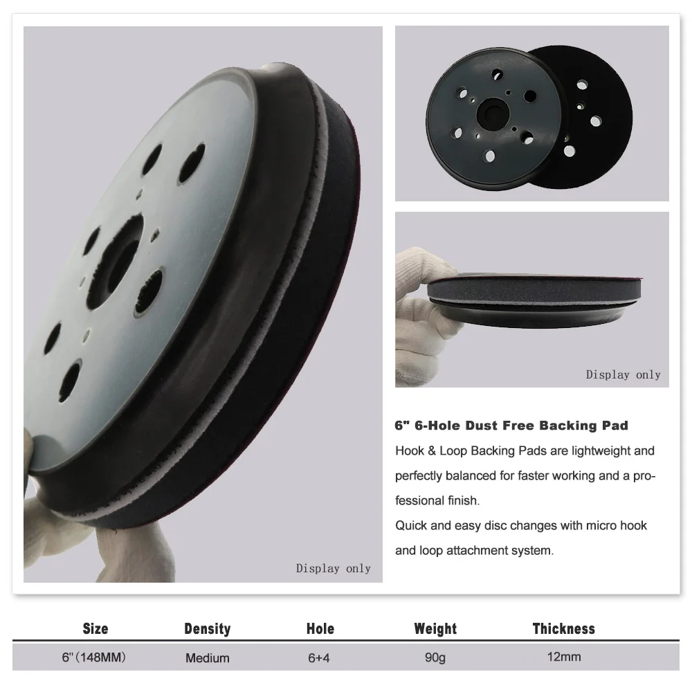 6นิ้ว6รู Hook และ Loop เปลี่ยน150มม.รองพื้น Sanding Pad สำหรับ Ridgid R2611สุ่ม Orbit Sander