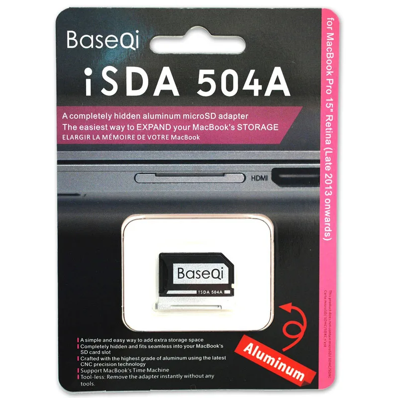 

504A BASEQI For Macbook Pro Retina 15'' Late 2013/After Aluminum Mini Card Drive