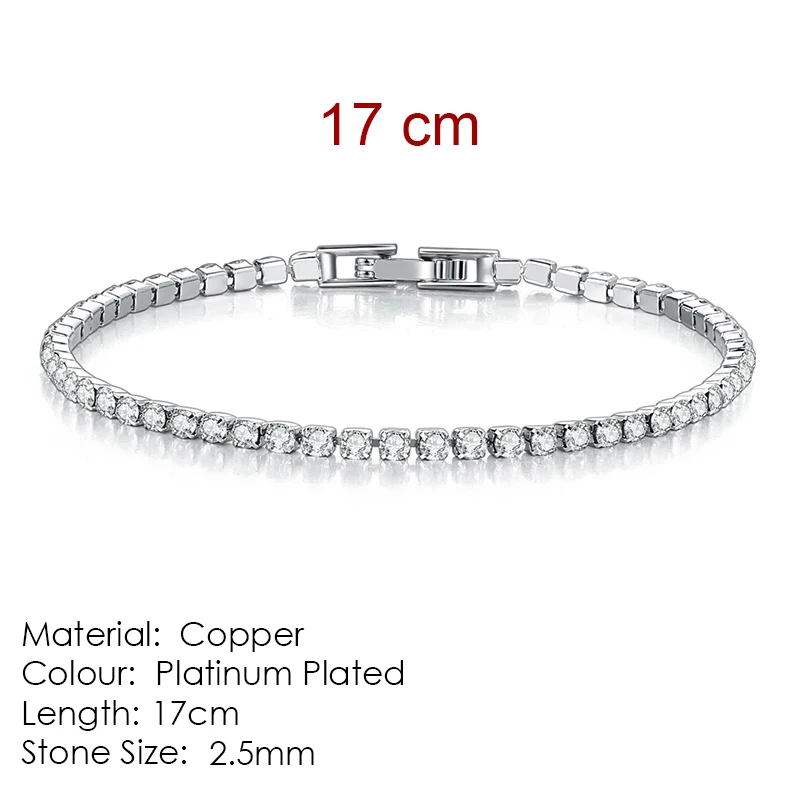 Mode Multicolor Tennis Armband Voor Vrouwen 2.5Mm Zirconia Charm Designer Tennis Chain Mannen Armband Bruiloft Sieraden KC128