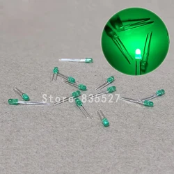 100 pz/lotto 3mm verde smeraldo a colori DIP luce Rotonda LED emitting diode gambe corte DIY luci LED Perle di Luce Nuovo originale