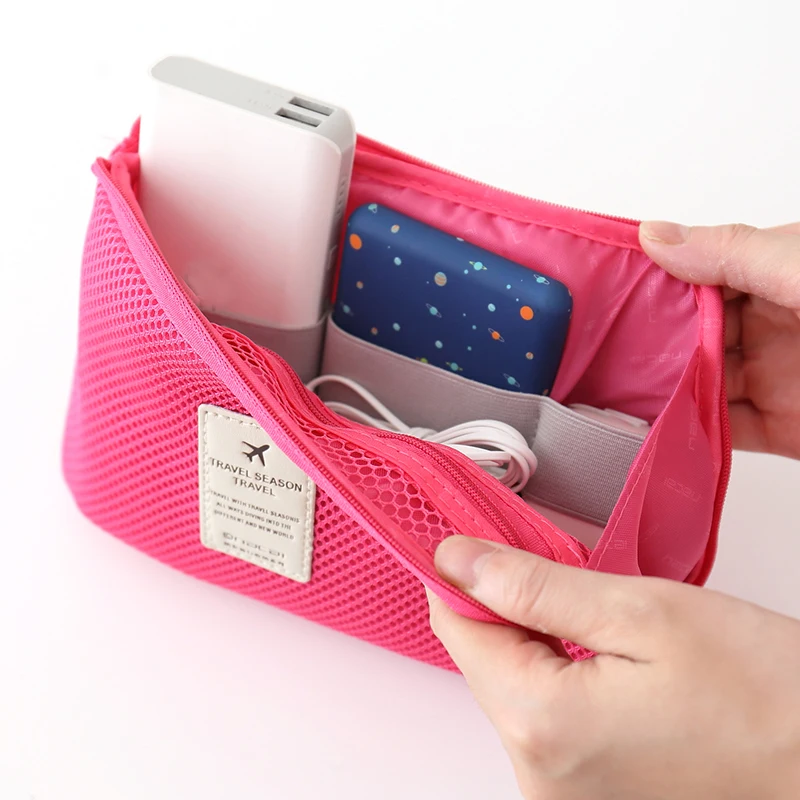 Organizer System Kit Case Storage Bag Digital Gadget Devices USB Cable Earphone Pen Travel Insert Portable Digital Storage Bag