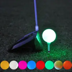 Pelota de Golf con iluminación LED para entrenamiento nocturno, pelotas de práctica de Golf electrónicas que brillan en la oscuridad, reutilizables