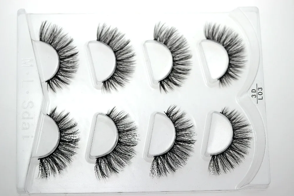 HBZGTLAD Sexy 100% Handmade 3D mink hair Beauty Thick Long False Mink Eyelashes Fake Eye Lashes Eyelash High Quality 03