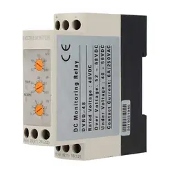 DVRD Voltage Monitoring Relay DC 12V/24V/36V/48V Over-Voltage and Under-Voltage Protection Relay 35MM Guide Rail 13-17V 10-14V