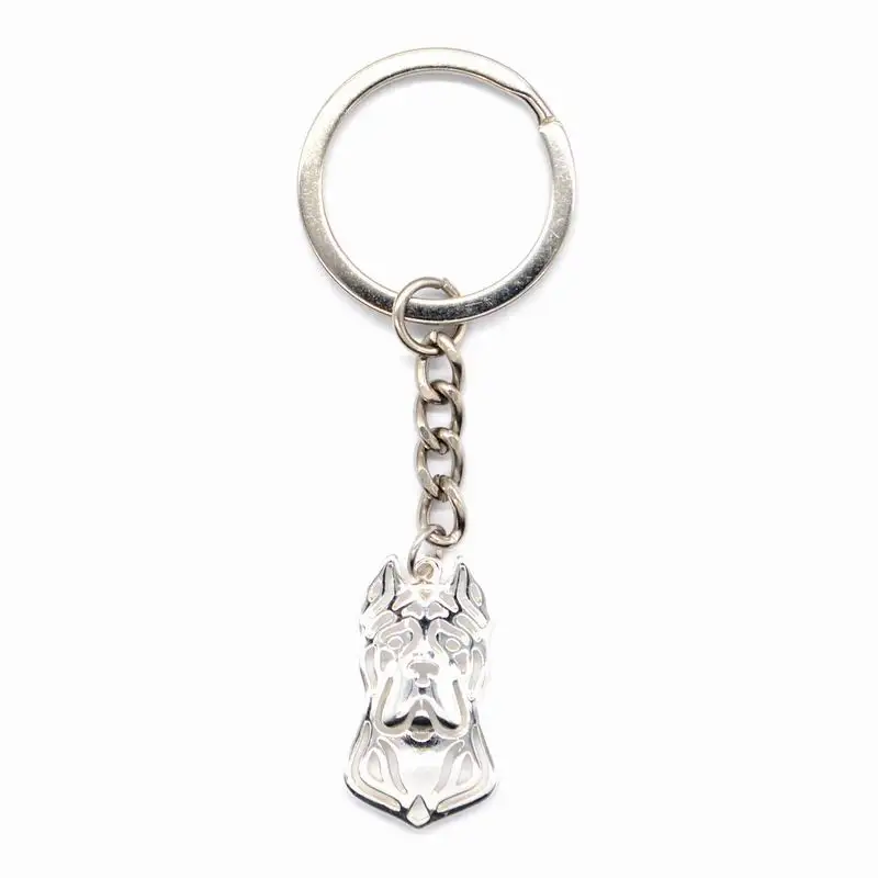 Fashion Ladies\' Charm Key Chains Lovers\' Metal Cane Corso Dog Key Chains