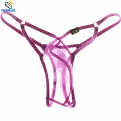 Strings et Strings transparents Super Sexy pour hommes, sous-vêtements Jockstrap Gay, nouvelle collection 2016, sous-vêtements à lanière