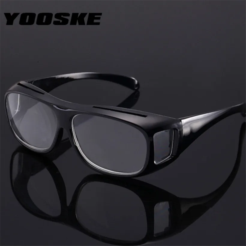 YOOSKE Fashion Big Vision 1.6/1.8 times Reading Glasses Magnifies Vision Presbyopia Eyewear +250.+300