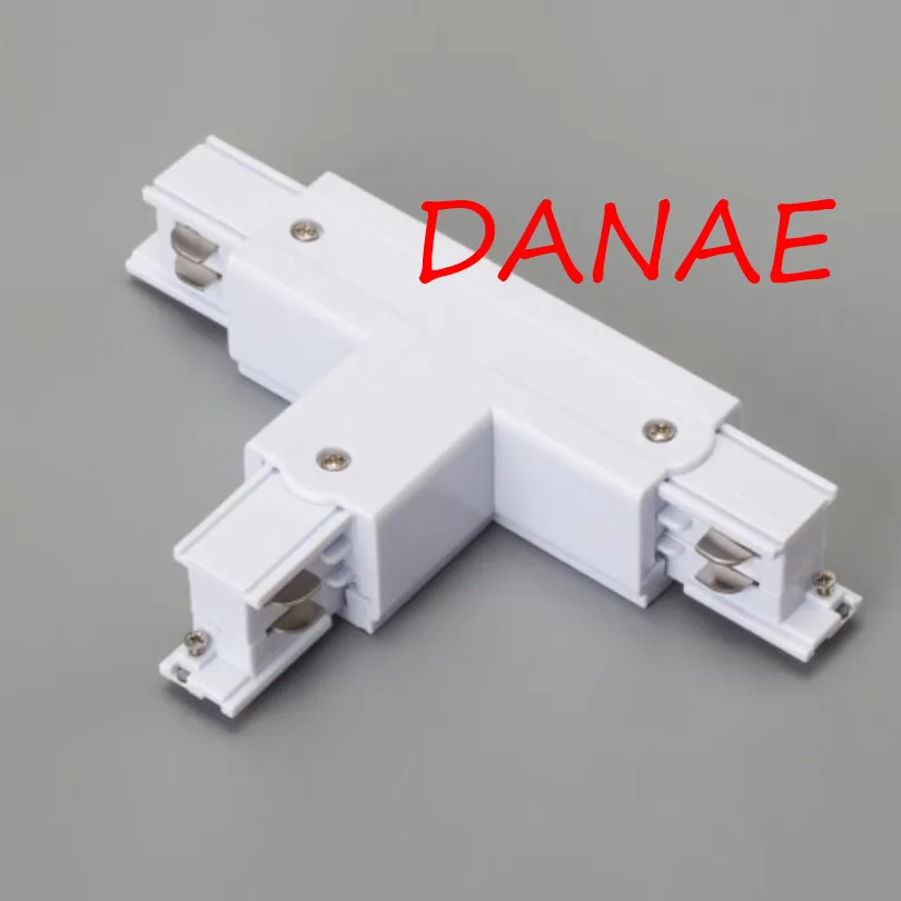 3 Phase Circuit Connectors 4 Wire Rail Connector Global Track System Middle Feed Rail Joiner Track Lighting