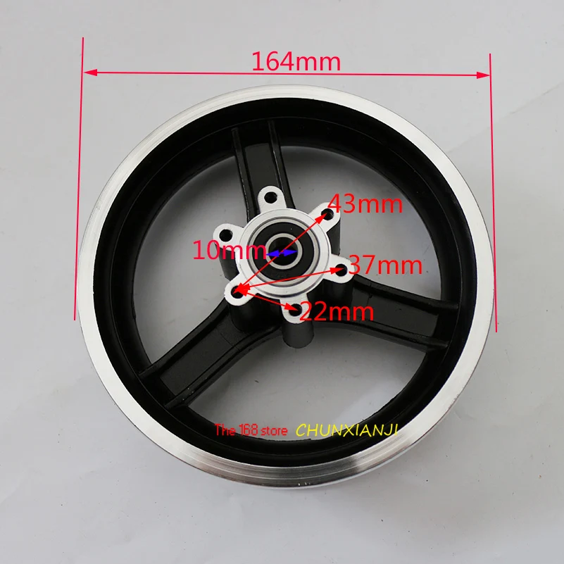 Good quality 10 inch Electric scooter wheel hub   aluminum alloy  rims x2 x2.125 x2.50 x2.25 tires