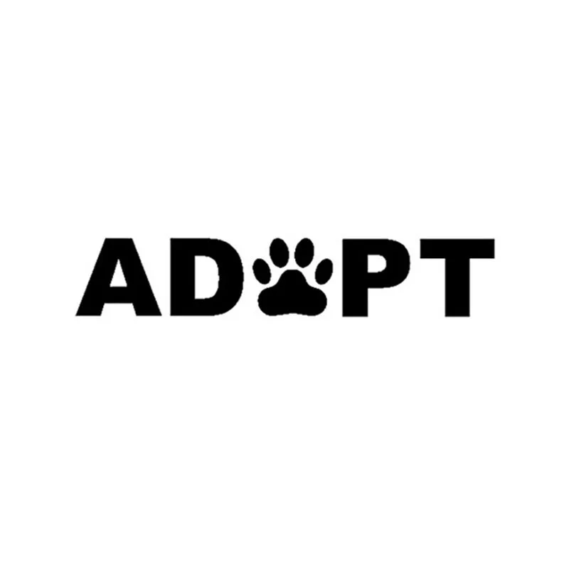 18*3.5CM ADOPT a DOG CAT or Shelter PET Paw PRINT STICKER Fun Personalized Car Stickers Decals C1-0010