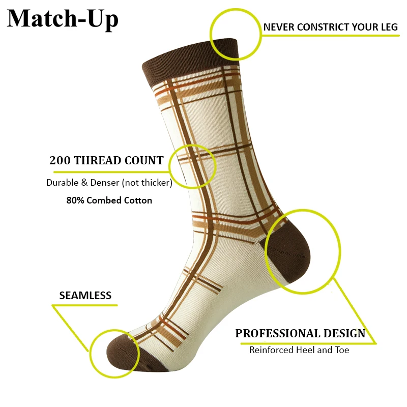 Match-Up Casual Mens Socks With The Final Design Funny Socks Gradient Fashion Designer Style Cotton (5 pairs / lot )