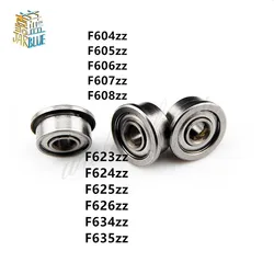 10pcs F623ZZ F604ZZ F605ZZ F606ZZ F607ZZ F608ZZ F623ZZ F624ZZ F625ZZ F626ZZ F634ZZ F635ZZ Flange Bushing Ball Bearings 3*10*4 mm