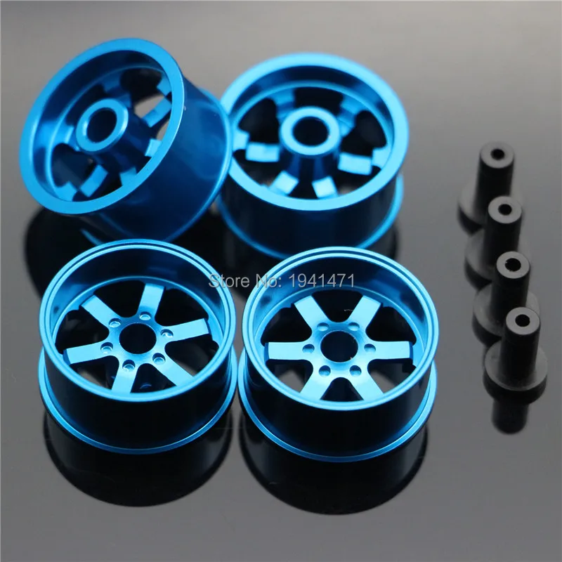 RFDTYGR Middle Diameter Lightweight Wheels Self-made Parts For Tamiya MINI 4WD Colored Wheel w/Aluminum Disc L005 1Set /lot