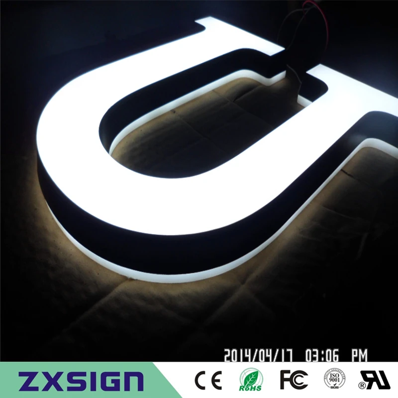 Factory Outlet Mini Acryl Front & Back Verlichting Led Letters, Kleine Led Borden Voor Receiption