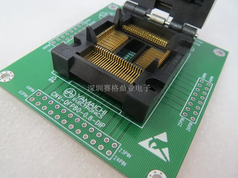 

TQFP80/DIP80 TQFP80 pitch 0.8mm IC Test seat test bench test socket programming seat