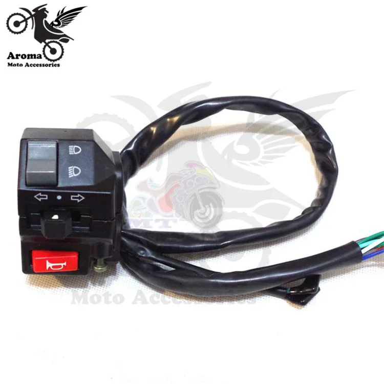 black left and right handle motorcycle switch for yamaha honda suzuki kawasaki motorbike handle switc moto handle grip switch