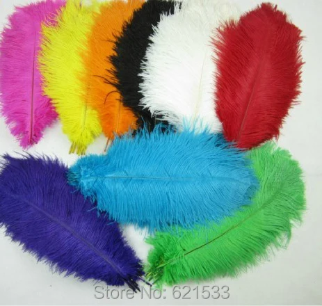 Wholesale!900pcs/lot!High Quality Natural OSTRICH FEATHERS 14-16inch 35-40CM 9Colours Available