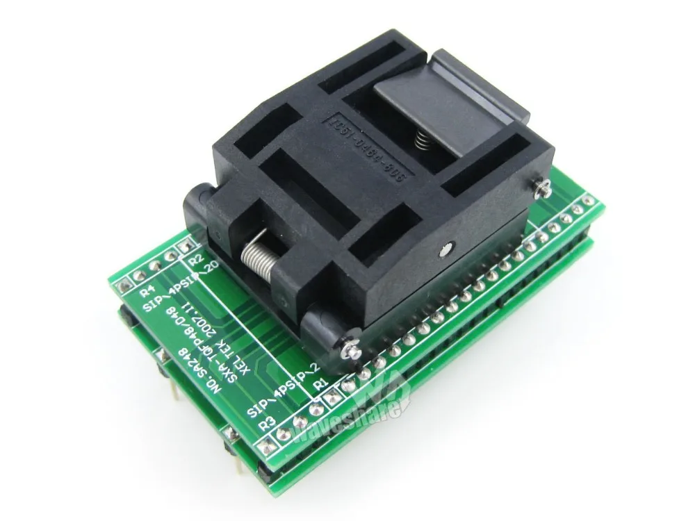 QFP48 TO DIP48 Programmer Adapter Yamaichi IC Programmer Adapter for QFP48/TQFP48/FQFP48/PQFP48 package 0.5mm Pitch