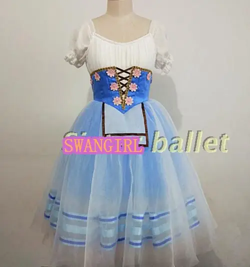 

giselle ballet tutu dress blue romantic classical ballet costume dance costumes performance ballet dress womenSB0006