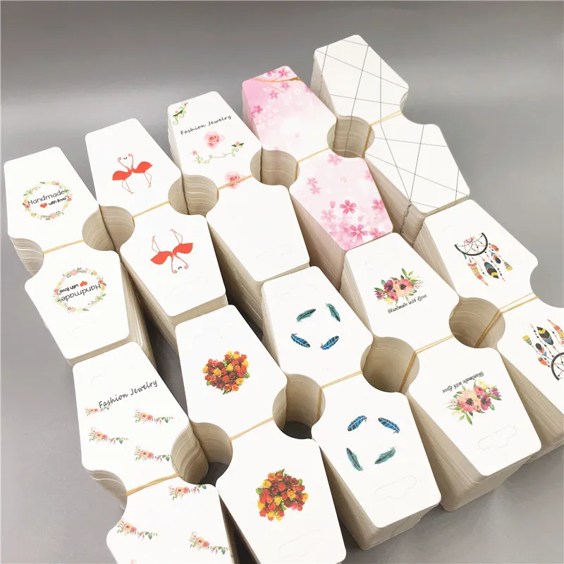 

New Style Necklace Jewelry Accessories With Earring Hole display Colorful Card Folding Style Chain&Bracelet gift Packing card