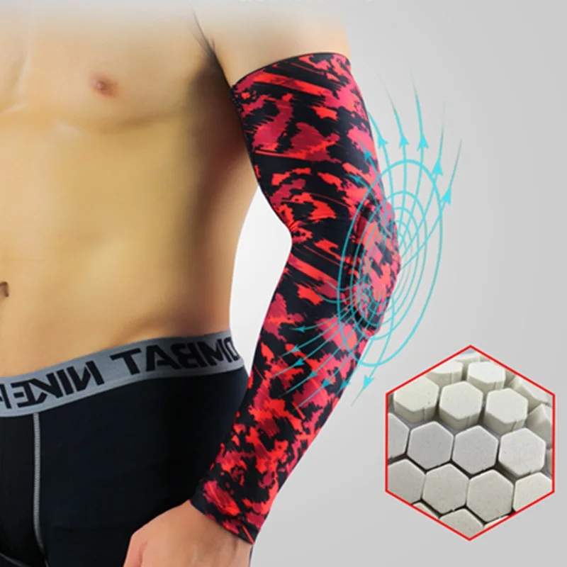 1 Pair Honeycomb Sport Basketball Shooting Elbow Pads Brace Support Guard Compression Cycling Arm Sleeve Warmers Elbow Protector