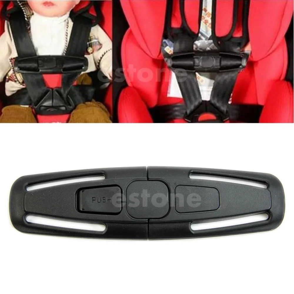 QILEJVS Baby Safety Car Seat Strap Child Toddler Chest Harness Clip Safe Buckle Black #kui