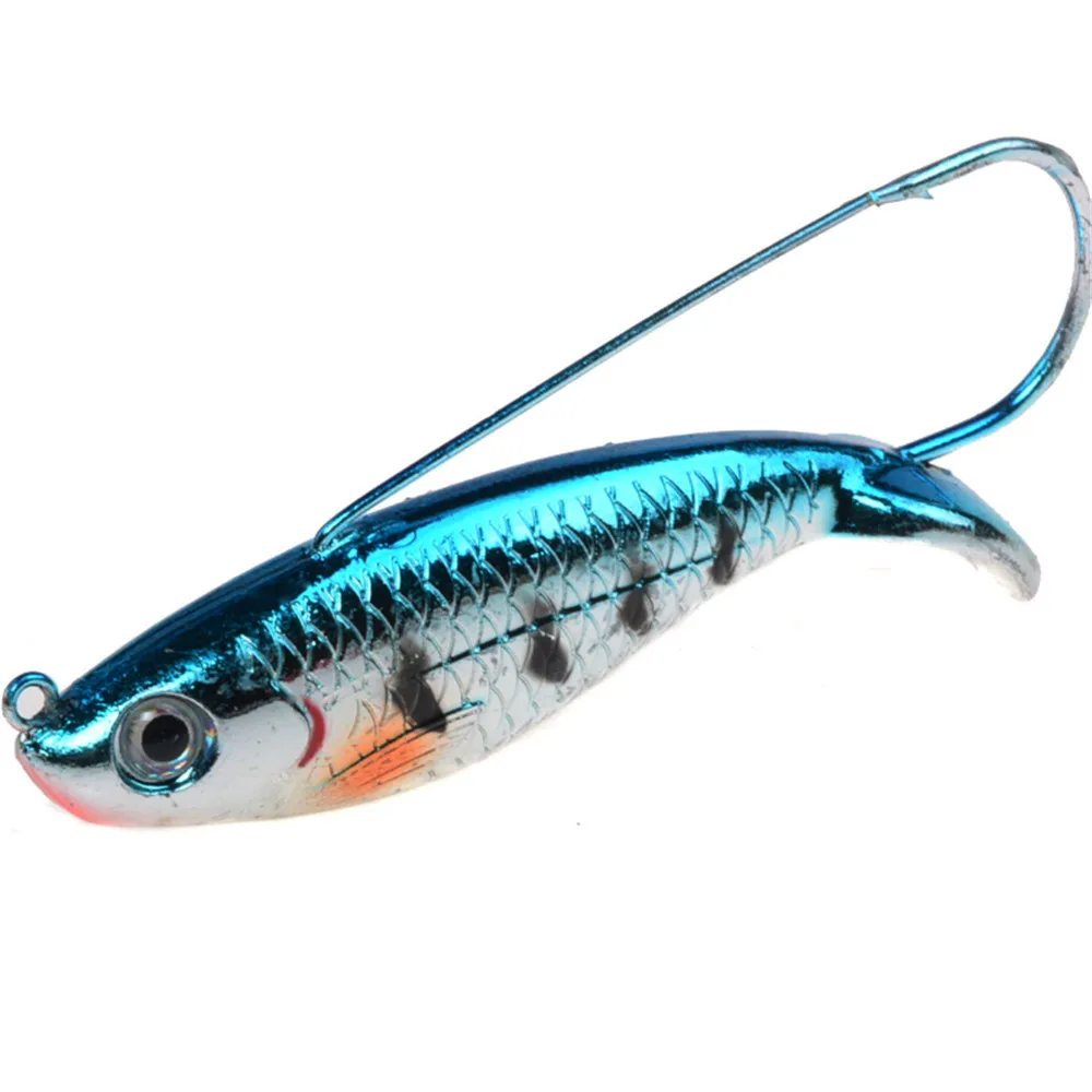 1 Pcs 8.5cm 21.2g Anti Grass Fishing Lure Sinking Lead Fishing Wobbler Artificial Hard Bait Single Hook Laser Body Carp Fishing