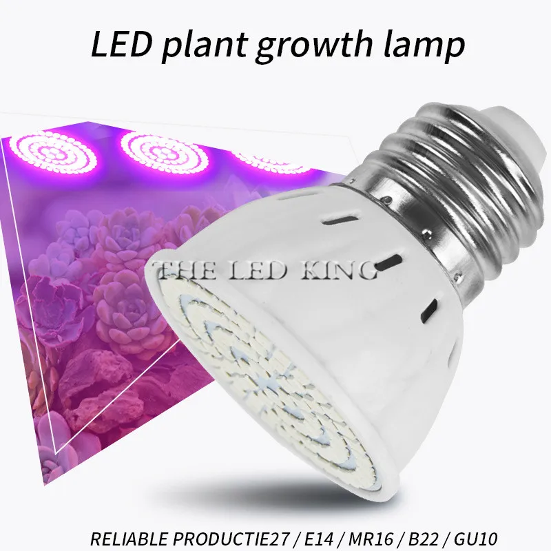 

E27 LED Phyto Lamp 5730 2835 Full Spectrum LED Grow Light Fitolampy Bulbs 21 28 35 LEDs For Plants Seeds Greenhouse Hydroponic