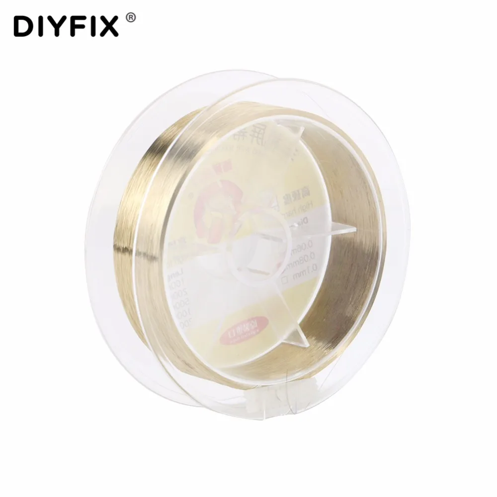 DIYFIX 0.08mm x 1000 m drut diamentowy linii cięcia dla iPhone telefon komórkowy Samsung ekran LCD do telefonu separacji narzędzia ręczne z uchwytem