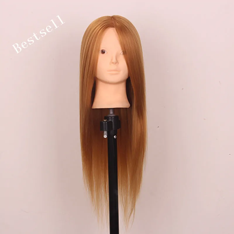 

Free Shiping!!New 22-24"training head 70% Human Hair Hairdressing Mannequin Training Head High Quality