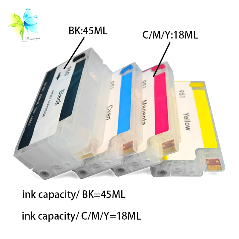 WINNERJET 932 932XL 933 Refillable Ink Cartridge Compatible For HP Officejet 6100 7110 7610 6600 7612 6700 Printers With Chip