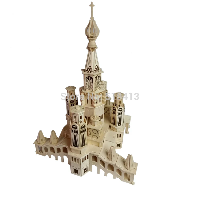 Wooden Jigsaw Puzzle Toy Building Toys St Petersburg Unisex Construction 3d Hot Sale 2021