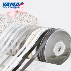 YAMA-Double Face Satin Ribbon, Wedding Decoration, Handmade Flowers, Black, Red, Black, White Color, 1, 8 