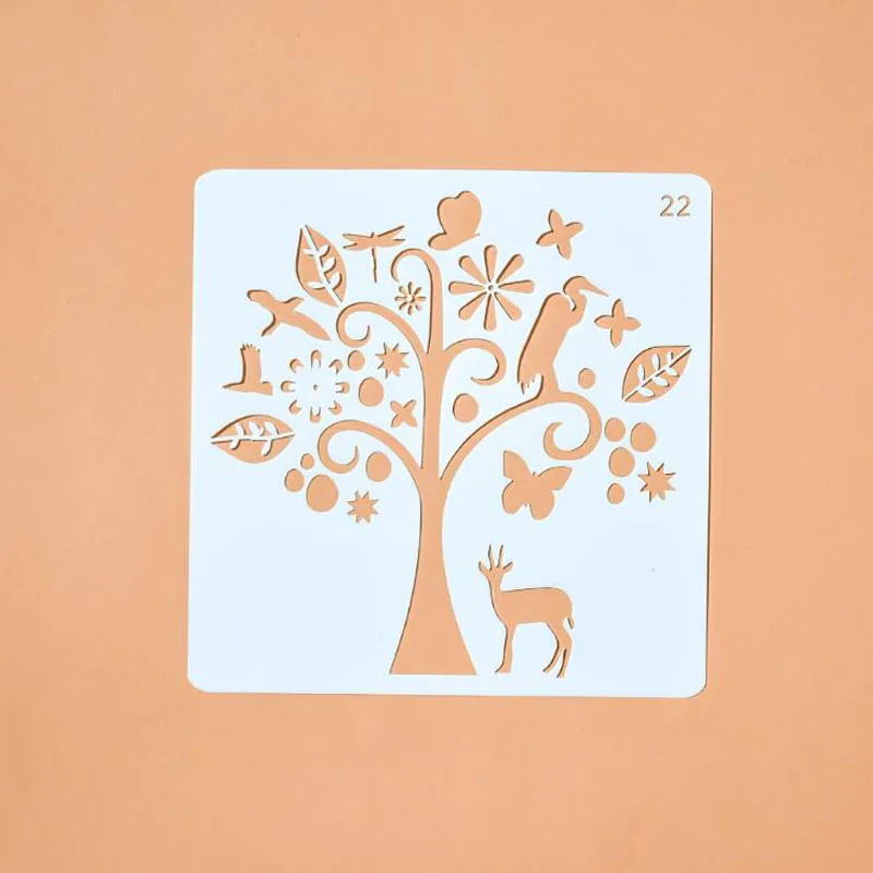 

Coloring Embossing Stencils For Walls Painting Templates Deer DIY Scrapbooking Diary Stamp Album Accessories Decoration Reusable