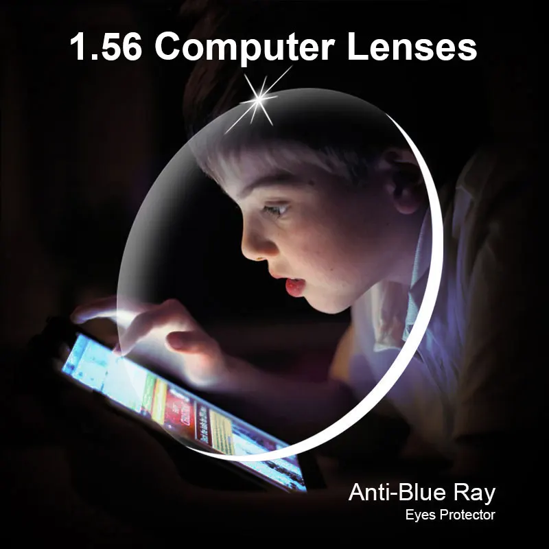 1.56 Anti-Blue Ray okulary optyczne na receptę soczewki okularowe 1 para rx-able obiektyw bezpłatny montaż z ramą okularów