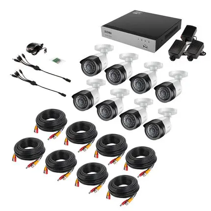 Imagem -04 - Home Security Cctv ip Câmera Kits Sistema de Vigilância Saída de Vídeo sem Hdd 4ch 1080p Hdmi P2p Tvi Dvr 2000tvl 2.0mp Pcs