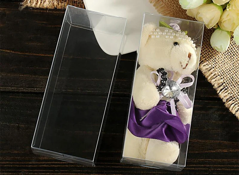 200 個 3 × 3 × 9 ジュエリーギフトボックスクリアボックスプラスチックボックス透明収納 Pvc 箱の包装表示 pvc 結婚ためツゲ/クリスマス