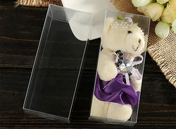 200 stücke 3x3x9 Schmuck Geschenk Box Klare Boxen Kunststoff Box Transparent Lagerung Pvc Box Verpackung Display pvc Boxen Für Mi/weihnachten