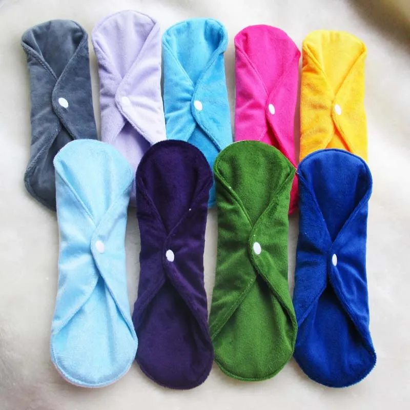 

super soft Organic Bamboo Inner Washable Reusable Feminine Hygiene Mama Cloth Menstrual Pads Sanitary Pads Lady Cloth day Pad