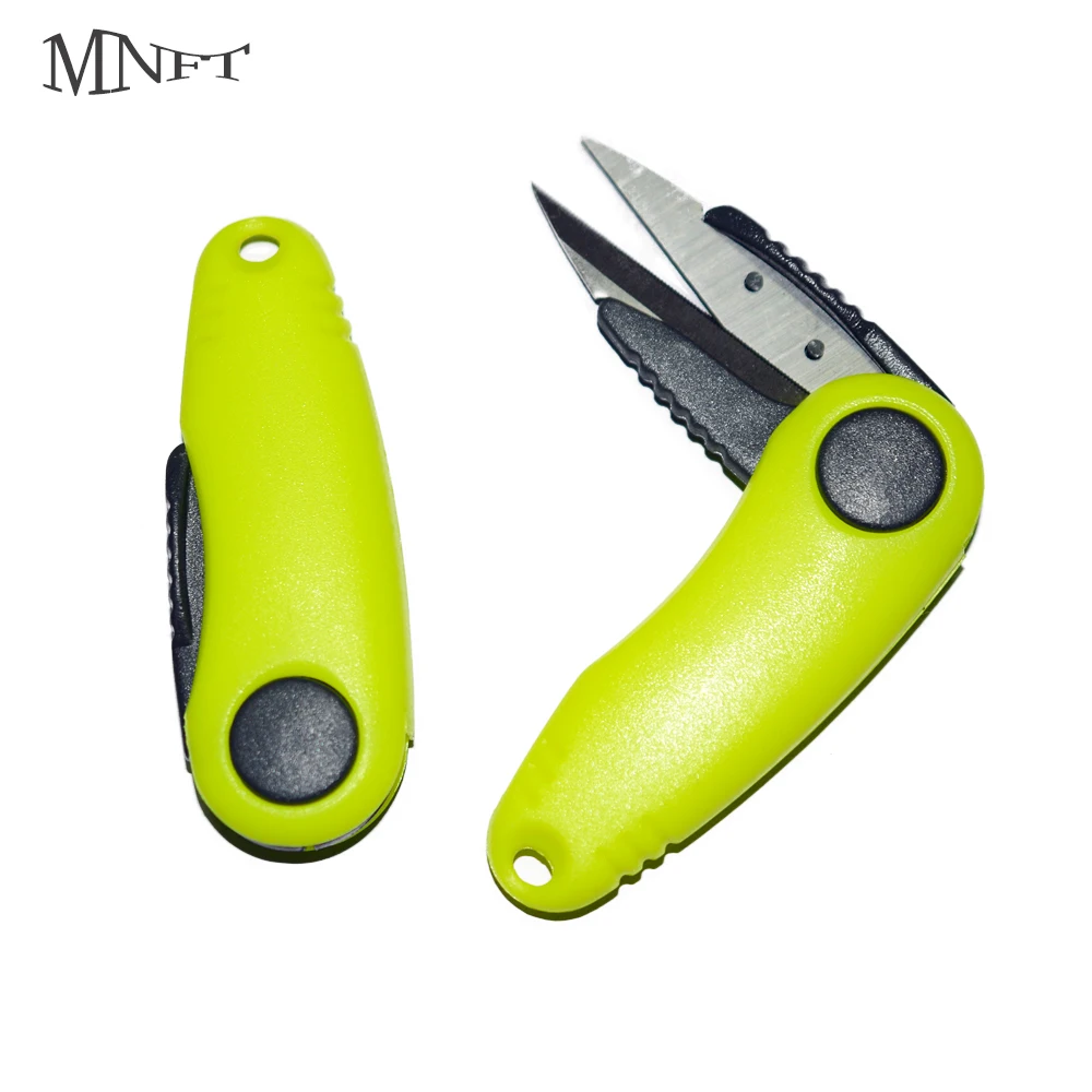 MNFT Folding Fishing Line Cut Clipper Shrimp-Shaped Fish Use Scissors Accessories Stainless Steel Fishing Scissor Tackle